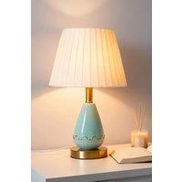 Living and Home Ceramic & Iron Table Lamp with 5W Bulb in Bronze