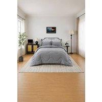 Dyzi 10.5 Tog Supersoft Microfibre Duvet - Coverless or Covered Set in Grey | Size: King