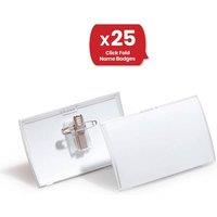 Durable Click Fold Name Badge with Combi Clip 54x90mm Transparent 821419
