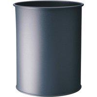 Durable Metal Round Waste Bin - Scratch Resistant Steel - 15L - Charcoal Grey | Size: 1 Pack