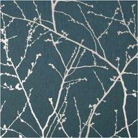 Superfresco Easy Innocence Branch Grey & Silver Metallic Wallpaper in Green | Size: 10000mm x 520mm