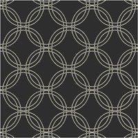 Superfresco Easy Serpentine Geometric Black Wallpaper | Size: 10000mm x 520mm