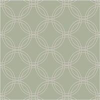 Superfresco Easy Serpentine Geometric Black Wallpaper in Green | Size: 10000mm x 520mm