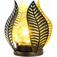 Gardenwize Solar Metal Tulip Flower with LED Crackle Ball Garden Light