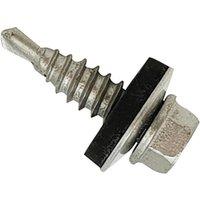 Forgefix Techfast Self-Drilling Stitching Hex Screw & Washer No.1 Tip 6.3 X in Silver