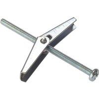 Forgefix Plasterboard Spring Toggle M3 X 50Mm Bag 10 in Silver