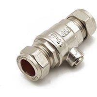 McAlpine QQM Iso Valve Str 15mm CP Full Flow in Silver