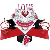 Suki Gifts Novelty Valentines 3D Pop Up Card - Made For Each Other