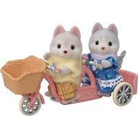 Sylvanian Families Tandem Cycling Set Husky Sister & Brother