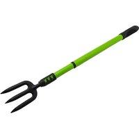 BARGAINS-GALORE Telescopic Garden Digging Fork Gardening Tool Non Slip Heavy Duty DIY in Green