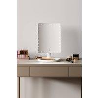 Matteo Hollywood LED Dimmable Tabletop Vanity Mirror with Storage in White