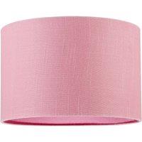 Happy Homewares Modern Designer Candy Pink Textured Linen Fabric Circular Lamp Shade | Size: 12 inches