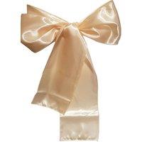 Neel Blue Set of 25 Satin Chair Sashes for Weddings Birthday Party Decoration, 7 x 108 in Beige