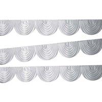 Neel Blue Swag Curtain Panel Ice Silk Detachable Swag Backdrop, 2 Metre in Silver
