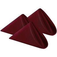Neel Blue 20 Inch Polyester Table Napkins, Reusable, Wrinkle-Resistant Cloth Napkins, 10pcs in Burgundy