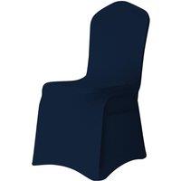 Neel Blue 10pcs Spandex Polyester Stretch Chair Cover, Washable & Removable Slipcovers in Navy