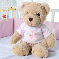Aye Do Gifts Personalised Luxury Teddy Bear with Rainbow Fairy T-Shirt in Beige