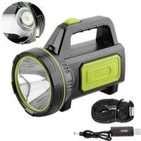 SPETLEK LED Searchlight USB Rechargeable Hand Torch Work in Black