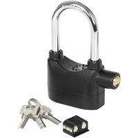 SPETLEK NEW 110db Alarmed Padlock Long NEW Heavy Duty in Black
