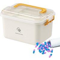 SPETLEK Medicine Storage Box yellow & white | Size: Large