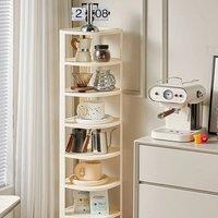 SPETLEK 7 TIER SHOE RACK TALL STORAGE SHELF UNIT in Beige | Size: 0.6m2