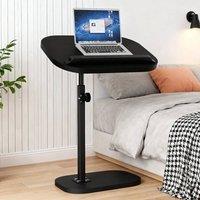 SPETLEK C-Shaped Sofa Side End Table Coffee Black | Size: 0.6m2