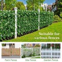 NESTLUNE 50*100cm Artificial Ivy Leaf Hedge Mat Roll Privacy Fence Wall Cover in Green | Size: 100 cm x 100 cm