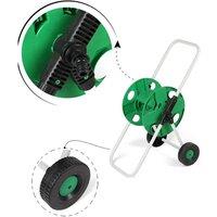 NESTLUNE Garden Hose Reel Trolley 50M Portable in Green | Size: 1.25kg