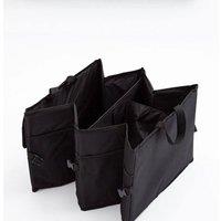 NESTLUNE Foldable Car Boot Organiser Heavy Duty Portable Storage Box in Black | Size: Large
