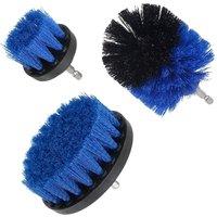 NESTLUNE 3PCS Drill Brush Set Power Scrubber for Tile Grout in Blue | Size: 100 cm x 15 cm