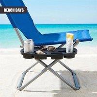 EONLION Clip On Camping Chair Side Table Cup Holder in Black