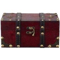Kelvenix Lockable Organizer Jewelry Coins Decor Box in Red