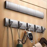 EONLION Mounted Drying Rack Towel Rail in Silver | Size: 500mm