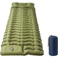 Mountview Camping Sleeping Pad Ultralight Inflatable Mat Built In Pump Packable in Green
