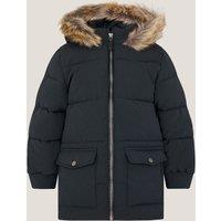 Monsoon Boy's Mid Length Puffer Coat in Black | Size: 3-4 Years