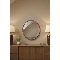 Yearn Mirrors Beaufort Walnut Round Wood Mirror