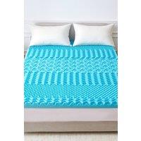 Ezysleep 5cm Cooling 7 Zone Memory Foam Mattress Topper in Blue | Size: Single