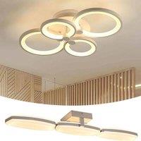 Garwarm Dimmable Modern Ceiling Light Set, LED Flush Mount Ceiling Light in White