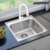JASSFERRY Drop-in Campervan Sink Stainless Steel in Silver