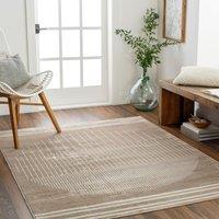 Livabliss Floransa-Geometric Grey Ivory Brown Modern Living Dining Bedroom Rug | Size: 200 cm x 275 cm