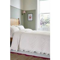 Helena Springfield 'Evie Pintucks' Cotton Duvet Cover Set in White | Size: Double