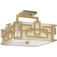 Netlighting Lanza 3 Light Semi Flush Mount Ceiling Light Brushed Bronze E27