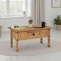 Seconique Corona Essentials 1 Drawer Coffee Table in Natural