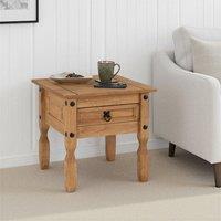 Seconique Corona Essentials 1 Drawer Lamp Table in Natural