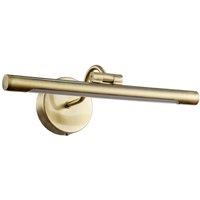 Happy Homewares Modern Rechargeable & Portable Picture Wall Lamp with Touch Dimmer in Metallic Gold
