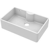 Balterley Single Bowl Butler Sink with Tap Ledge Overflow No Tap Hole 795mm in White