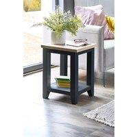 Julian Bowen Bordeaux Side Table with Shelf in Dark Grey