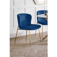 Julian Bowen Harper Upholstered Dining Chair (Set of 2) in Blue