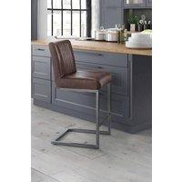 Julian Bowen Brooklyn Upholstered Bar Stool (Set of 2) in Brown