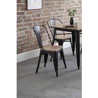Julian Bowen Grafton Metal Dining Chair (Set of 4) in Brown
